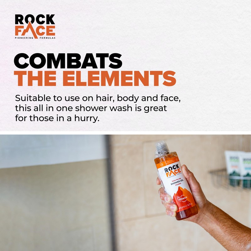 Rock Face Power Shower Gel 410ml | All in One