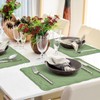 Grass Green 100% Cotton Quilted Placemats Set of 6, Rectangular