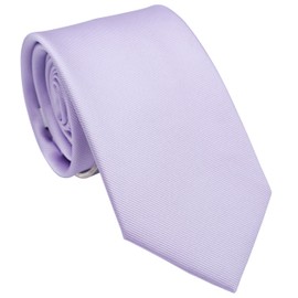 ZENXUS Extra Long Solid Tie for Men Big and Tall, Lavender XL Tie 63 inch