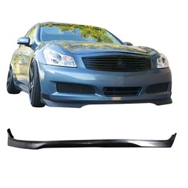 Front Bumper Lip Compatible with 2007-2008 Infiniti G35 Sedan, EVO PU Poly Urethane 4DR Front Lip Spoiler Splitter by IKON MOTORSPORTS