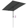 vidaXL Rectangular Outdoor Parasol with Aluminum Pole - Anthracite Fabric