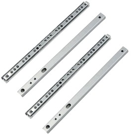 MOCNT 2 Pair (4 Piece) Heavy Duty 17mm Drawer Runners 278mm Drawer Rail Runners Ball Bearing Steel Drawer Slides Cabinet Sliding Full Extension Kitchen Desk Rail Runners