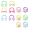 12Pcs Soft Hair Bobbles for Baby Girls - Bow &