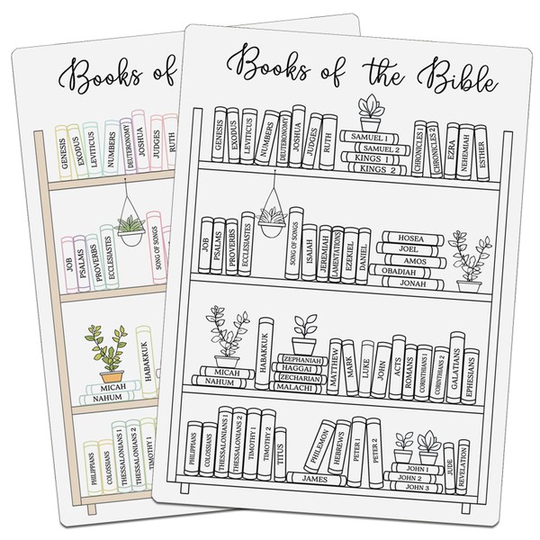 4 x Books of the Bible Book Shelf Tracker Dashboard