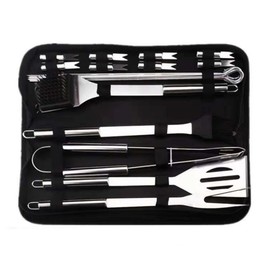 16Pcs Grilling Accessories Barbecue Grill Tools Set Stainless Steel Grilling Kit with Storage Bag Barbecue Utensil for Camping Kitchen