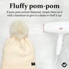 Funky Junque Cable Knit Fleece Lined Pom Beanie - Beige