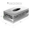 Creative Scents Silver Tissue Box Cover Rectangular - Decorative Bling