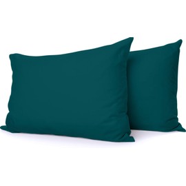 Comfort Beddings Premium Quality 850 Thread Count 100% Egyptian Cotton Pair of Pillow Cases Teal Green, Envelope Closure - Standard/Queen (50cm x 75cm)