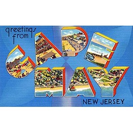 Greetings from Cape May, New Jersey #4-1930's - Vintage Postcard Poster