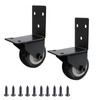 Yuqim 2 Pack Black Side Mount Casters 2 Inch Non