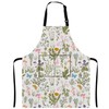 Grtfcolr Floral Apron with Pockets, Flower Butterfly Aprons for Cooking,