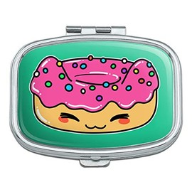 Cute Kawaii Cat Donut Rectangle Pill Case Trinket Gift Box