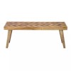 GDF Studio Indoor Mango Rustic Boho Wood Dining Bench Livingroom,