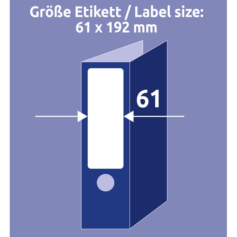 Avery Zweckform L4761-25 Folder Labels for Wide Folders Short e.g.