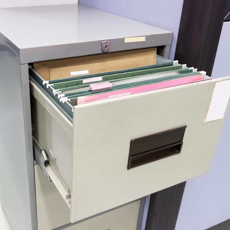 Dinifee 4 Pack Front-to-Back File Drawer Rails for Hanging File