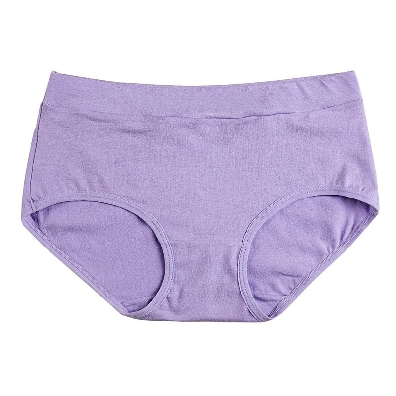Buankoxy Women's 8 Pack Mid-Rise Stretch Cotton Panties(8 Assorted Colors,AU