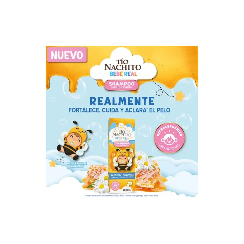 Tío Nachito Shampoo bebés para Cabello y Cuerpo 400ml