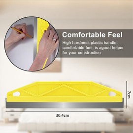 Skirting Board Painting Tool, 12" Cutting in Tools for Painting in Walls & Skirting Boards – Paint Edging Tool for DIYers & Home Renovators(Yellow)