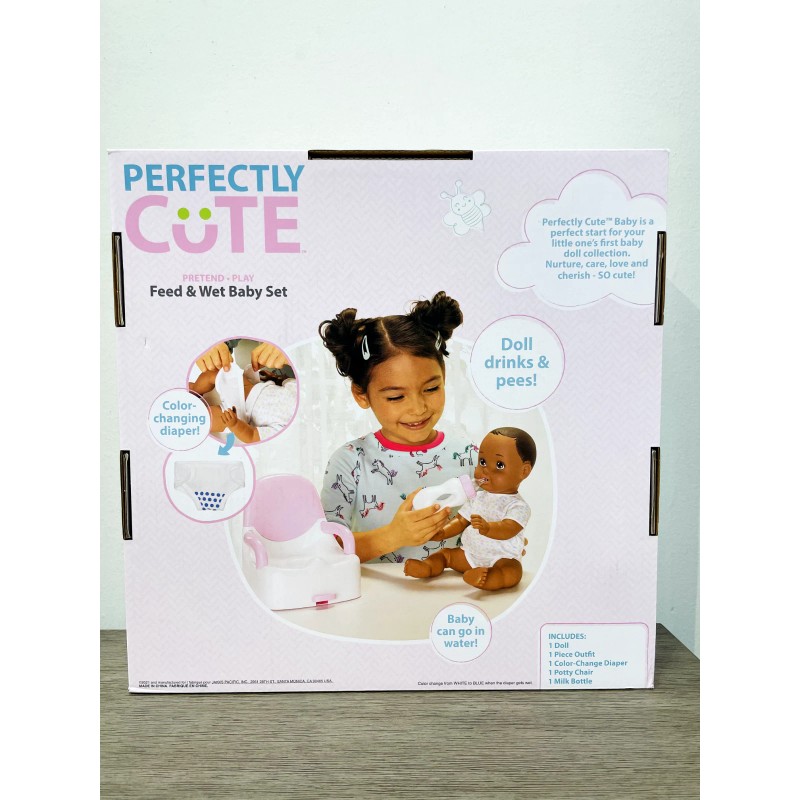 Perfectly Cute Feed & Wet 14" Baby Set - Dark