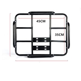 PerGar Electric Bicycle Delivery Food Box Rack, Food Delivery Box Rack Rear Grille 80kg Loading Seamless Steel Tube Universal for Motorcycle Electric Bicycle(Type 1 50/40 ID)