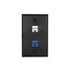Networx Keystone Wall Plates (2 PORT, BLACK)