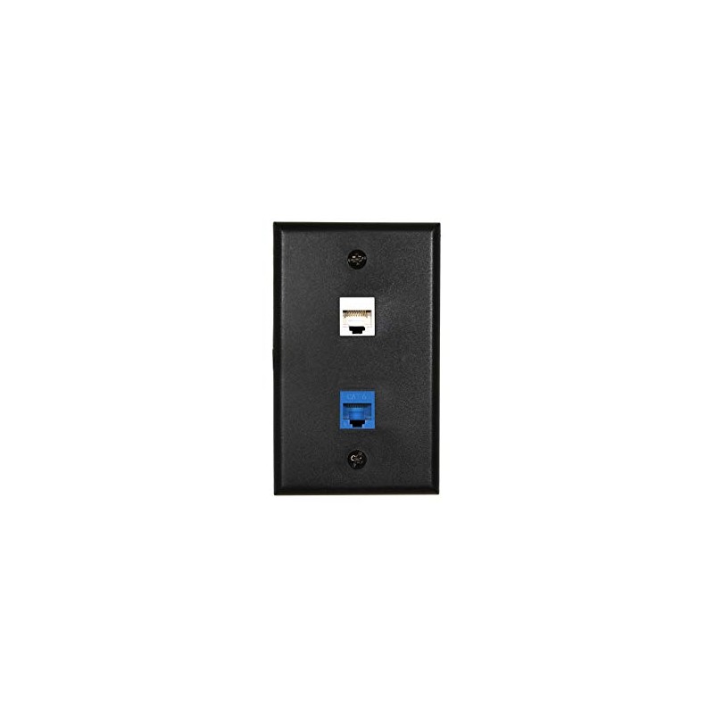 Networx Keystone Wall Plates (2 PORT, BLACK)