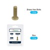 METALLIXITY Hex Head Screw Bolt (M8-1.25x25mm) 1Pcs, Brass Fully Threaded