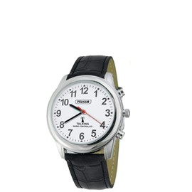 Pelham Radio Controlled Talking Strap Watch Black Ladies