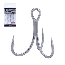 BKK FANGS-63 Treble Hook | #1 | 7-Pack | 3X | Saltwater Ultra-Antirust Coating | Needle Point | O’Shaughnessy bend