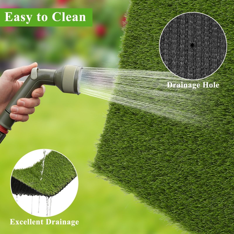 HEBE Artificial Grass Turf Rug 3'x5', Fake Grass Pee Pad