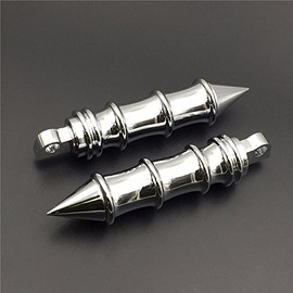 HONGK- Motorcycle Chrome Bamboo Style Foot Peg Foot Rest Compatible with FLSTFB FAT BOY XL883 DYNA FXDF FLSTF SOFTAIL XL Road King Sporster FXCW FXCWC FXS FXSB FXSBSE [B01BI81U88]