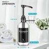 Onsogi Clear Glass Mouthwash Dispenser with Black Cup Holder and