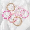 Pychee Summer Surfer Heishi Bracelet Set for Women Stackable Gold