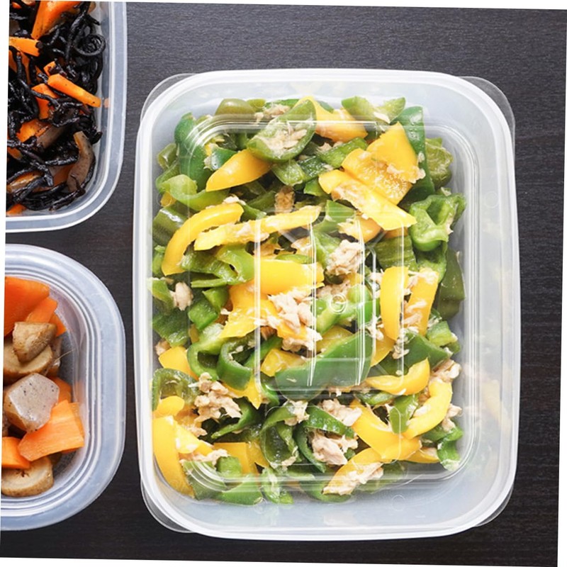 KICHOUSE 4pcs Lunch Box Snack Box Covers Food Storage Bin