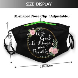 ENBBHZU Christian Jesus Face Mask with 2 Filters Adjustable Breathable Balaclavas for Men Women Teenages