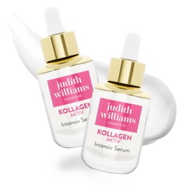 Judithwilliams Kollagen Aktiv Intensiv Serum Set 2 tlg, Anti Aging Gesichtspflege, hautstraffend und aufpolsternd, 60 ml