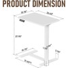 24"x16" Electric Overbed Table, Height Adjustable Rolling Desk