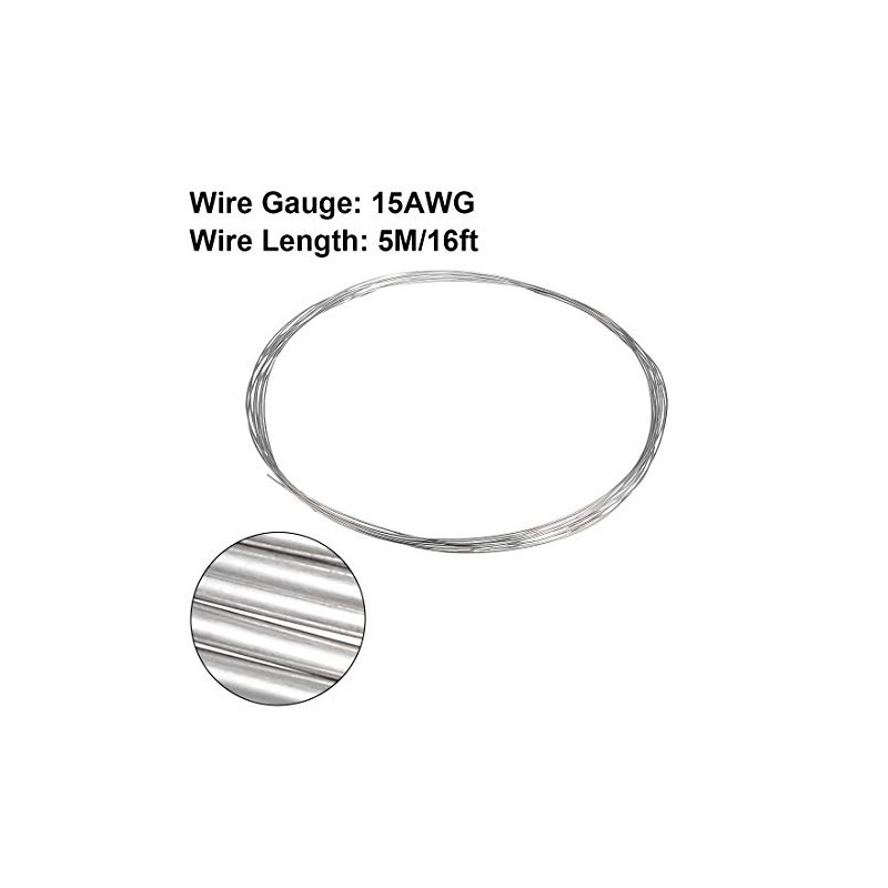 sourcing map Resistance 1.5 mm 15AWG Heating Resistance Wire Nichrome