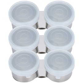 3-Piece Stainless Steel Palette Cup with Large Mouth and Double Lid Oil Container with Lid and Clip for Acrylic or Watercolor Oil Painting