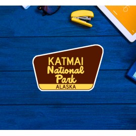 Katmai National Park Alaska Travel Sticker Decal 3.75" Vinyl