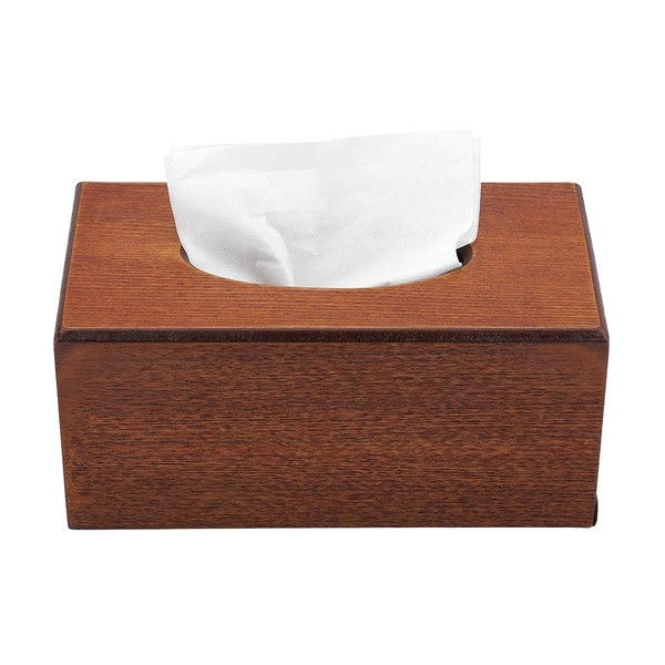 Hapivida Wood Tissue Box Cover, Rectangular Tissue Box Organizer Elegant