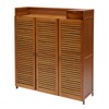 ZGEXING 7 Tier Bamboo Shoe Rack, Brown Shoe Storage Cabinet,