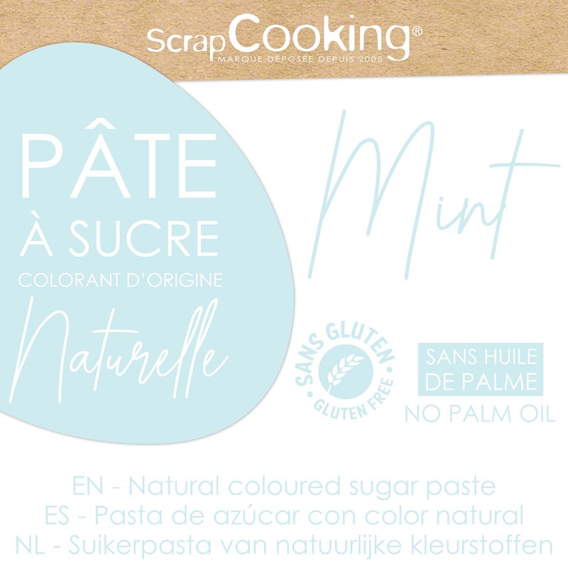 ScrapCooking - Fondant Pastel Blue "Mint" 250 g - Dye