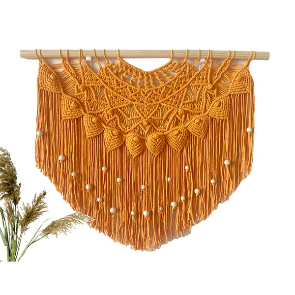 Youngeast Large Macrame Wall Hanging Boho Beaded Curtain for Window