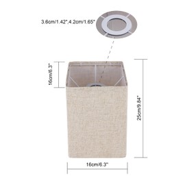 Ruiever Drum Lampshades Set of 2, Natural Linen Lampshades 13" Top x 13" Bottom x 10" High, Easy Assembly Replacement Fabric Lampshades for Table Lamps Floor Lamps, Beige Color Lampshade