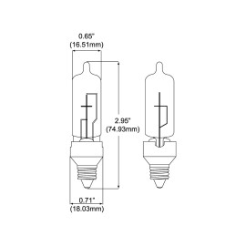 XELOGEN Xenon E11-12075X Mini Candelabra 120V 75W Clear Bulb NEW