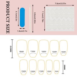 NICENEEDED 30PCS Short Square Press on Nails French Tip Fake Nail White Stripes Glue on Nail Charms Crafts for Women Manicure Tips