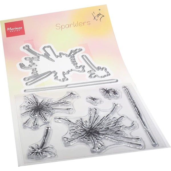 Marianne Design Clear, Sparklers die Set, for Stamping Cardmaking Arts