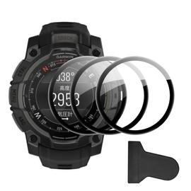 FDHYFGDY Pack of 3 for Garmin Instinct 3 45 mm Screen Protector, [Full Coverage] HD Composite Thin Film, Free Bending, [Anti-Scratch] Screen Protector for Garmin Instinct 3 45 mm - Transparent