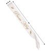 Beistle Prom King Satin Sash 2 Piece, White/Gold
